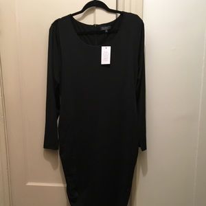 Black long sleeve Eloquii maxi dress / gown